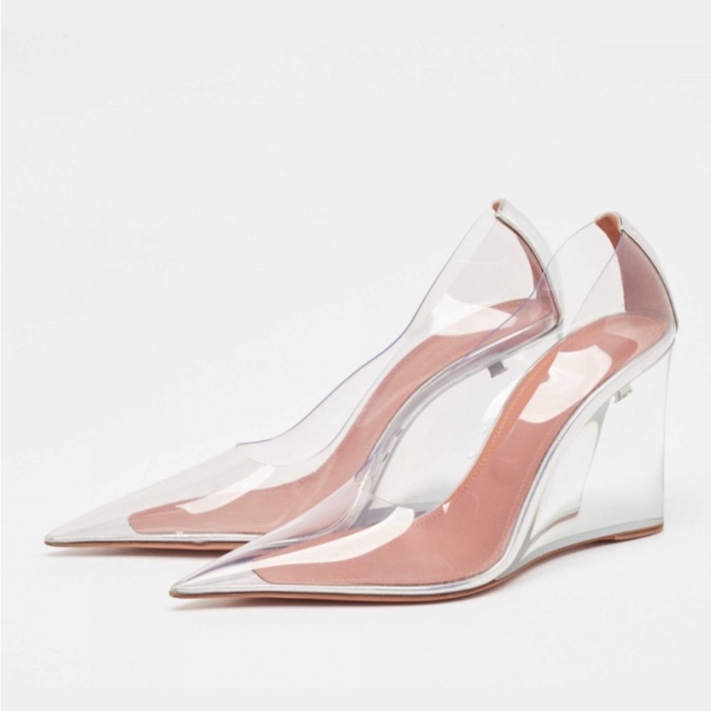 Amina Muaddi Transparent PVC heels